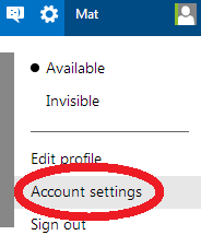 Microsoft accounts link